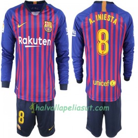 Jalkapallo Pelipaidat FC Barcelona A. Iniesta 8 Lasten Kotipaita 2018-2019 Pitkähihainen